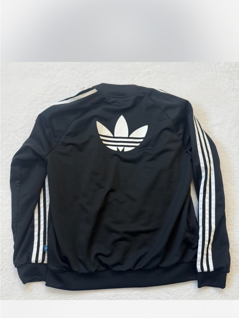 adidas Black Jacket with White Three-Stripe Detailing - Picture 4 of 7